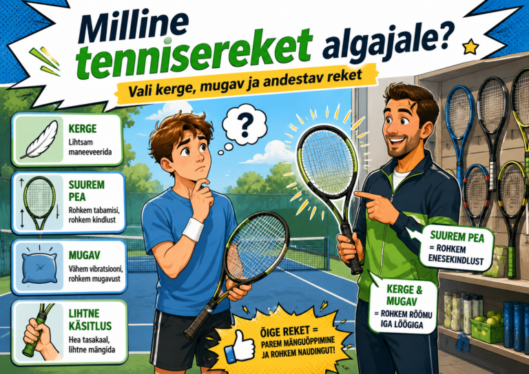tennisereket alustajale