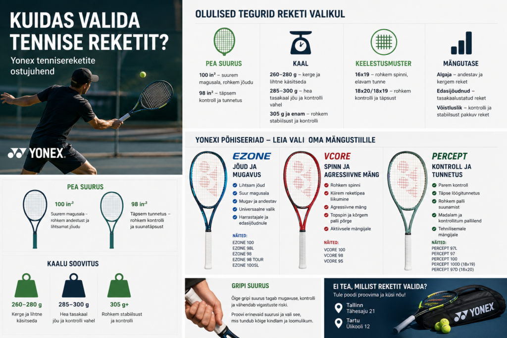 Kuidas valida tennise reketit