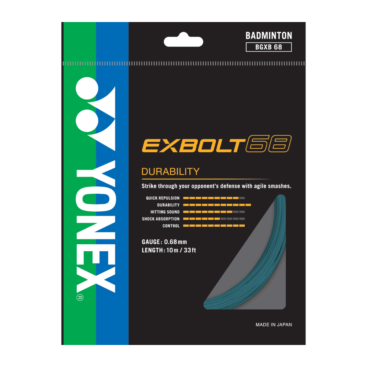 Yonex EXBOLT 68 sulgpallireketi keeled 10 m set - Image 3