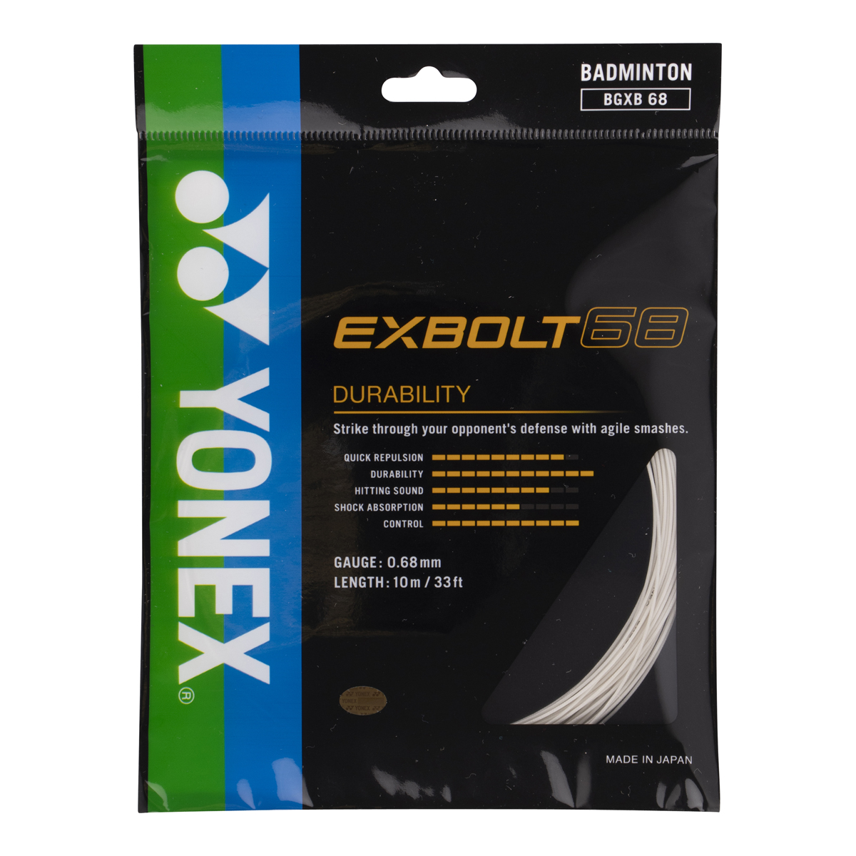 Yonex EXBOLT 68 sulgpallireketi keeled 10 m set - Image 4