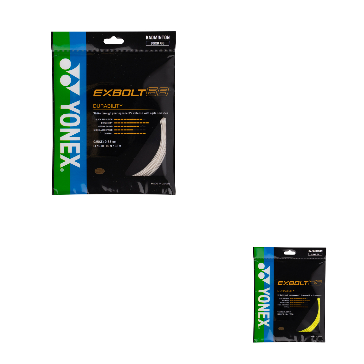 Yonex EXBOLT 68 sulgpallireketi keeled 10 m set